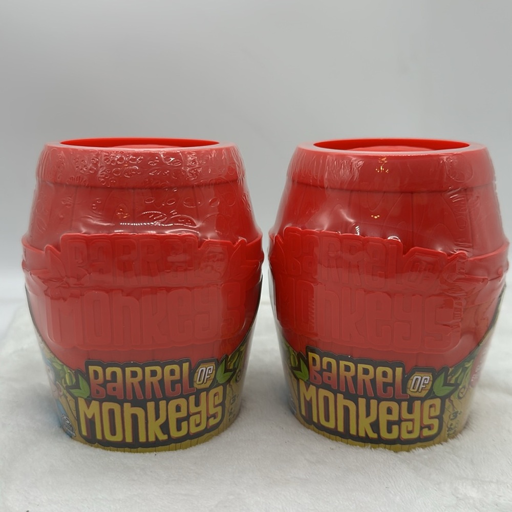 BARREL OF MONKEYS Ages 3+ / 2 Players LOT OF TWO (2) BARRELS